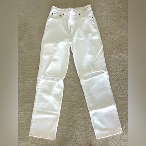 NWT 90’s Straight White Jeans